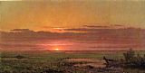 Martin Johnson Heade Sunset Marshland, New Jersey painting